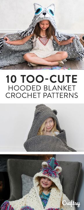 Hooded Blanket Crochet, Hooded Blanket Pattern, Crochet Hooded Blanket, Funky Blanket, Wolf Blanket, Crochet Wolf, Crocheted Hats, Crochet For Beginners Blanket, Blanket Ideas