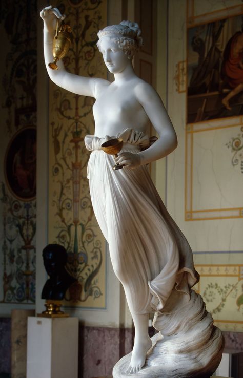 Ebe - Antonio Canova Italian Sculpture, Antonio Canova, Italian Sculptors, Daughter Of Zeus, Classic Sculpture, European Sculpture, Hermitage Museum, Ancient Myths, Marble Statues