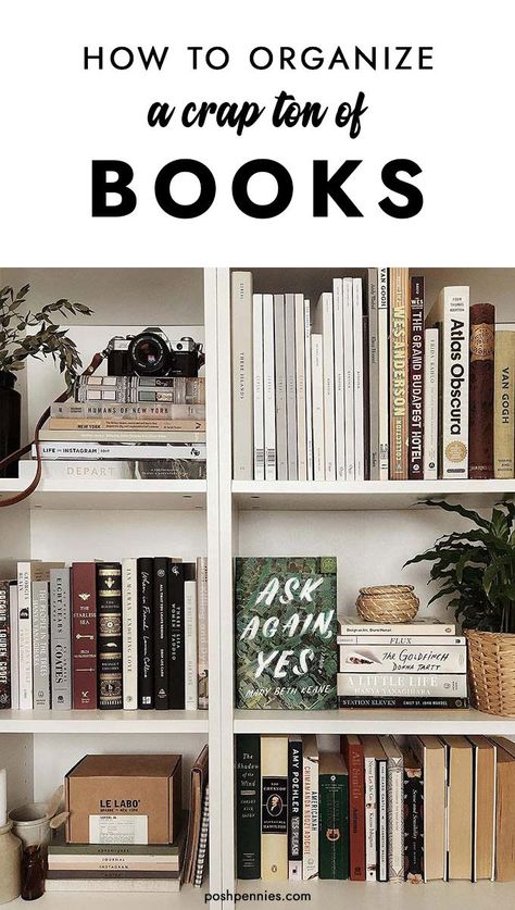 Bookshelves With Books, Design Bookshelf, Styling A Bookcase, Organize Books, Styling Bookshelves, Ideas For Organizing, Bookshelf Ideas, Bookshelf Inspiration, Shelf Decor Living Room