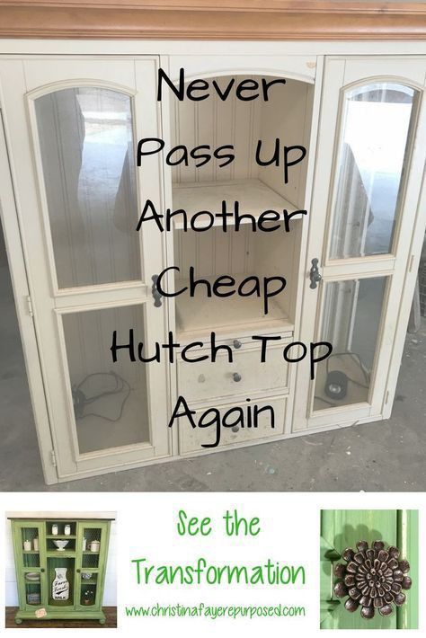 Hutch Top, Cabinet Top, Farmhouse Cabinets, Furniture Fix, Entertainment Cabinet, Furniture Rehab, Trash To Treasure, Furniture Makeovers, Refurbished Furniture