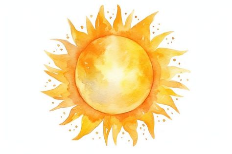 Sun And Moon Watercolor Painting, Moon And Sun Watercolor, Converse Painting Ideas, Converse Painting, Doodle Sun, Sun Watercolor, Images Of Sun, Watercolor Eyes, Sun Illustration