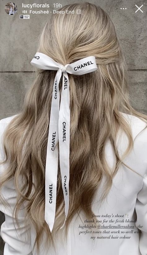 Aesthetic Ribbon, Preppy Hairstyles, Summer Blonde, Tutorial Ideas, Trendy Hairstyle, Ribbon Hairstyle, Blonde Hair Looks, Hairstyle Tutorial, Fresh Summer