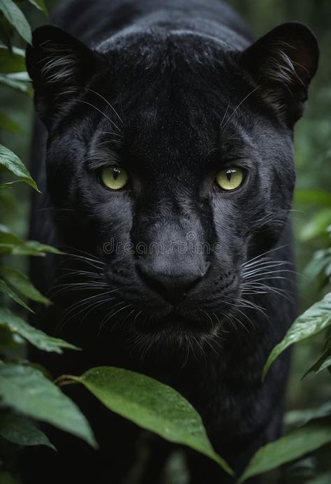 A Felidae carnivore, the black panther, gazes at the camera in the jungle stock image Black Panther Photography, Black Panther Animal Drawing, Panther Photography, Panther Aesthetic, Black Panther Animal, Panther Images, Goddess Feminine, Jungle Photo, Jesus Art Drawing