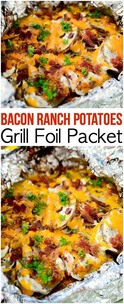 Potatoes Grill, Butterscotch Marshmallow, Grilled Foil Packets, Bacon Ranch Potatoes, Marshmallow Bars, Foil Pack Dinners, Foil Packet Dinners, Ranch Potatoes, Foil Pack Meals