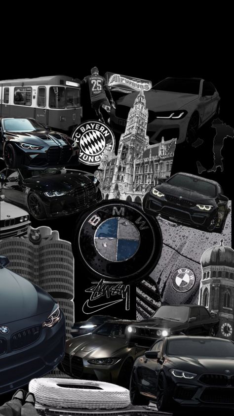 a mix wallpaper of bmw, munich and streetwear Supercars Wallpaper, Carros Bmw, Dream Cars Bmw, Biker Aesthetic, Bmw Wallpapers, Best Luxury Cars, Pretty Cars, Bmw M4, Love Car