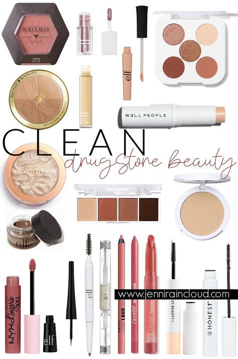 The Best Clean Drugstore Makeup Brands (EWG score of 3 and below) Natural Makeup Drugstore, Clean Drugstore Makeup, All Natural Makeup Brands, No Makeup Makeup Products, Clean Makeup Brands, Non Toxic Makeup Brands, Diy Makeup Recipe, Makeup Drugstore, Toxic Makeup