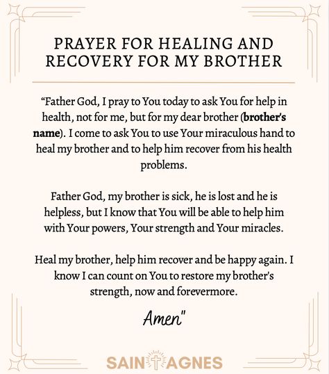 Prayers For My Brother Health, Prayers For My Brothers Healing, Prayers For Brother Healing, Prayer For My Brother Healing, Prayer For Brother, Prayers For Brother, Prayer For My Brother, Blessed Life Quotes, 2025 Prayer