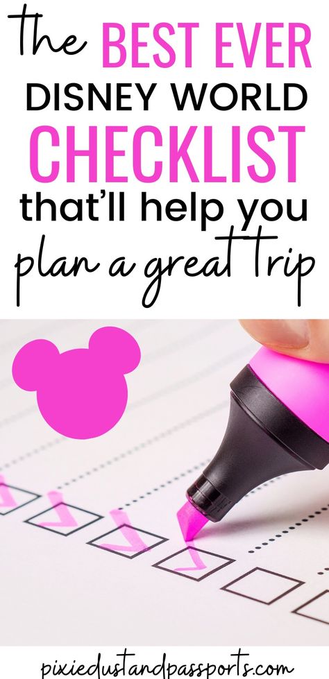 Do you need a Disney World checklist for your next trip? Make sure you download this Disney World packing list before heading to the parks. Disney World Checklist Packing Lists, Disney World Trip Planning Checklist, Disney Trip Essentials Packing Lists, Disney Packing List Families Free Printable, Disney Trip Checklist, Disney Trip Planning Packing Lists, Packing List Disney World, Disney List Packing, Disney Pack List