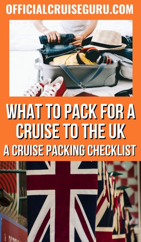 The UK is rich with historical sites and breathtaking landscapes and therefore a delightful destination to cruise. Cruising allows you to take in the region’s most exciting and iconic attractions easily and see a lot in a short period of time. Here’s what to pack for a cruise to the UK. #OfficialCruiseGuru #UKCruise #CruisepackingTips What To Wear On British Isles Cruise, What To Pack For A European Cruise, British Isles Cruise Outfits, European Cruise Outfits Summer, British Isles Cruise Packing List, British Isles Travel, London Packing List, Cruise Packing Checklist, Cruise Checklist