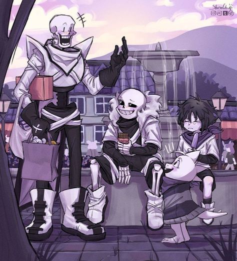 Classic X Fell Sans, All Sans Aus, Undertale Oc, Sans E Frisk, Ut Art, Cross Sans, Cute Cat Memes, Undertale Pictures, Undertale Comic Funny