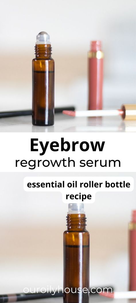 Drawing On Eyebrows, Diy Eyebrow Growth Serum, Eyelash Serum Diy, Eyebrow Regrowth, Regrow Eyebrows, Grow Eyebrows, Grow Eyebrows Thicker, Eyelash Care, Essential Oil Roller Bottle Recipes