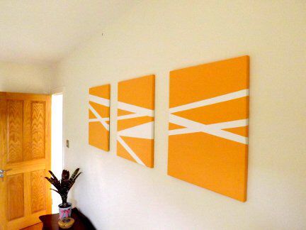 Geometric Art Diy, Splatter Paint Canvas, Easy Abstract Art, Tape Painting, Canvas Art Projects, Abstract Art Diy, Diy Canvas Wall Art, Tape Art, Easy Canvas Art