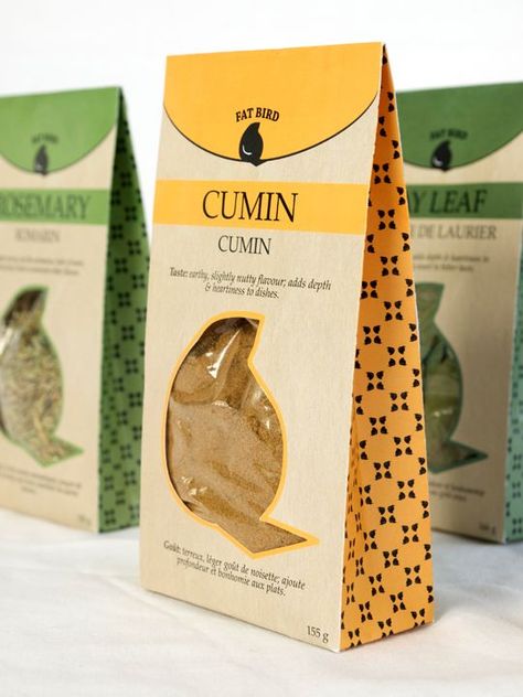 Packaging Window Design, Spice Packaging Design Ideas, Window Packaging Design, Packaging With Window, Herb Products, Plastic Packaging Design, Organic Food Packaging, Window Packaging, Spice Packaging