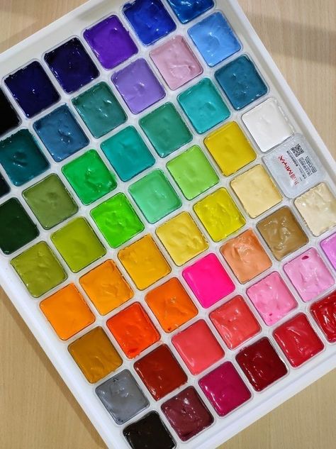 Guache Pallete, Gouache Pallet, Himi Guache Pallete, Himi Miya Gouache, Miya Gouache, Gouache Palette, Gouache Paint Set, Art Supplies List, Pretty School Supplies