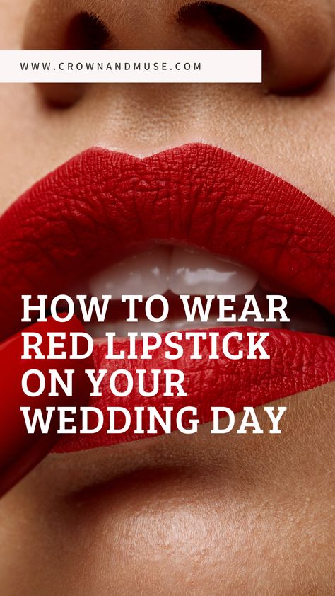 Bridal Makeup With Red Lipstick, Red Lip Bridesmaid Makeup, Bride Make Up Red Lips, Classic Makeup Looks Red Lips, Bride Makeup Red Lips, Bride Red Lipstick, Red Lipstick Bridal Makeup, Bridal Makeup With Red Lips, Red Lip Bride