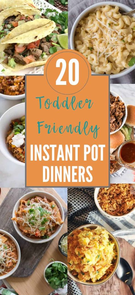 The Instant Pot is the perfect vehicle for quick & toddler friendly dinners. Try these 20 recipes that are perfect for busy families with young children! #toddlerfriendlymeals #toddlerapproveddinners #instantpotdinners Toddler Friendly Dinners, Instant Pot Dinners, Instant Pot Dinner, Toddler Friendly Meals, Pot Recipes Healthy, Pot Dinners, Easy Instant Pot Recipes, Instant Pot Dinner Recipes, Instapot Recipes