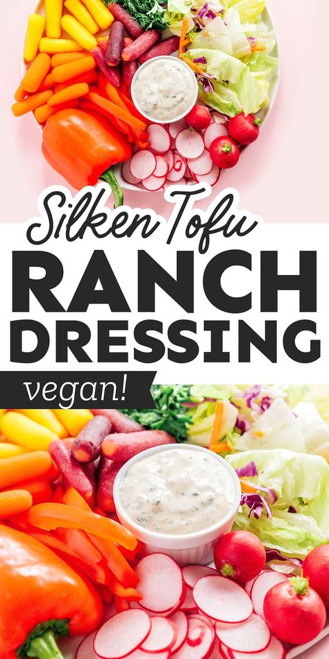 Vegan Sauce Recipes, Vegan Ranch Dressing, Vegan Salad Dressing, Vegan Party Food, Vegan Dressing, Ranch Dressing Recipe, Vegan Ranch, Ranch Recipe, Vegan Dip