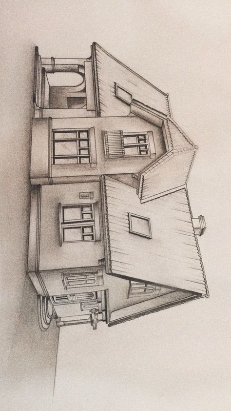 Pencil Drawing Inspiration, House Design Drawing, Pencil Drawing Images, Architecture Drawing Sketchbooks, Perspective Drawing Architecture, Architecture Drawing Plan, Interior Architecture Drawing, Drawing Step By Step, Nature Art Drawings