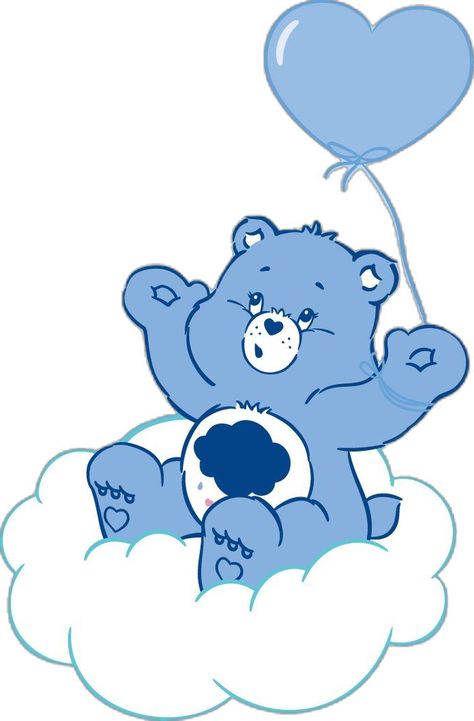 Care Bears Images, Carebear Drawing, All The Care Bears, Bedtime Care Bear, Blue Care Bear, Hexagon Ideas, Care Bears Grumpy Bear, Grumpy Care Bear, Care Bears Vintage