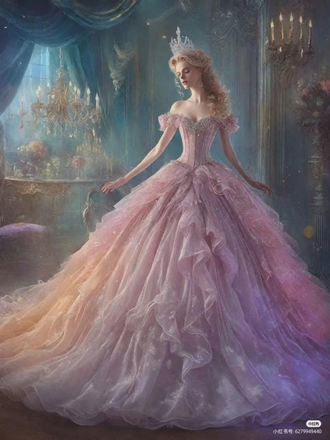 Fantasy Gowns Queens, Princess Core Dress, Royal Dress Aesthetic, French Background, Painting Images, Pink Silk Dress, Royalty Aesthetic, Fashion Sketches Dresses, Princess Core