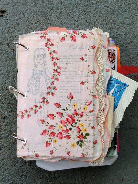 Journal Cover Ideas, Album Journal, Sewing Magazines, Fabric Journals, Vintage Junk, Vintage Junk Journal, Cover Ideas, Journal Cover, Handmade Journals