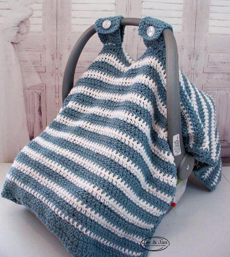 Crochet baby boy blanket