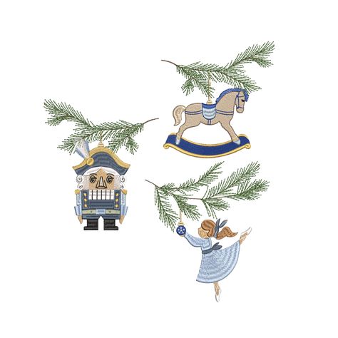 Winter Embroidery Designs, Chinoiserie Nutcracker, Nutcracker Embroidery, Paint Water, Christmas Embroidery Designs, Star Stitch, Christmas Embroidery, Nutcracker Christmas, Holiday Tree