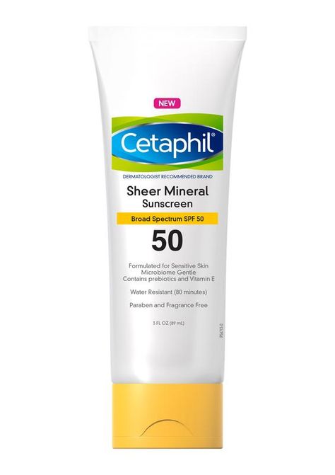 Sheer Mineral Sunscreen Broad Spectrum SPF 50 | Cetaphil US Good Sunscreen For Face, Gentle Skin Cleanser, Best Sunscreens, Body Sunscreen, Sunscreen Spf 50, Bath And Body Care, Sunscreen Lotion, Facial Moisturizers, Mineral Sunscreen