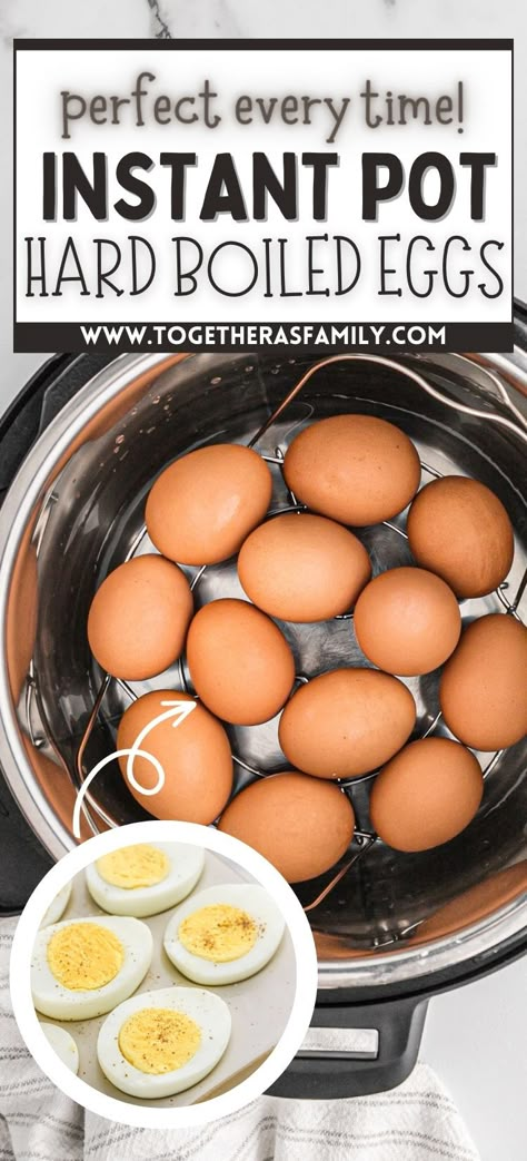 This method for Instant Pot Hard Boiled Eggs is the best way to get perfectly cooked hared-boiled eggs in a matter of minutes! You will love how easy the egg shell comes off. I share lots of tips so that you can make perfect hared boiled eggs in your instant pot at home. Gimmesomeoven Recipes, Easy Hard Boiled Eggs, Instant Pot Hard Boiled Eggs, Pickled Eggs Recipe, Hard Boiled Egg Recipes, Peeling Hard Boiled Eggs, Boil Eggs, Making Hard Boiled Eggs, Breakfast Vegetarian