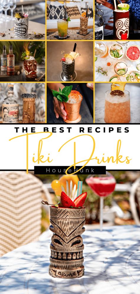 Tiki Cocktails Recipes, Hawaiian Mai Tai Recipe, Tiki Drinks Recipes, Mocktails Recipes, Bahama Mama Cocktail, Zombie Cocktail, Pearl Diver, Hawaiian Cocktails, Passion Fruit Syrup