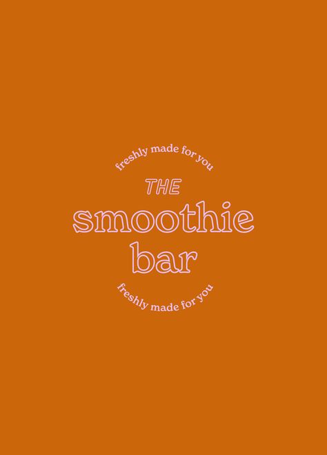 Smoothie Bar Design, Smoothie Bar, Bar Logo, Bar Design, Smoothie, Logo Design, Social Media, Graphic Design, Bar