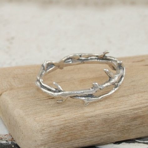 Sterling Silver Rings for Sale | Hand Crafted | Inspiranza Designs Crown Of Thorns Ring, Thorns Ring, Thorn Ring, Crown Rings, Sapphire Engagement Ring Halo, Fantasy Things, Candy Ring, Unique Sterling Silver Jewelry, King's Crown