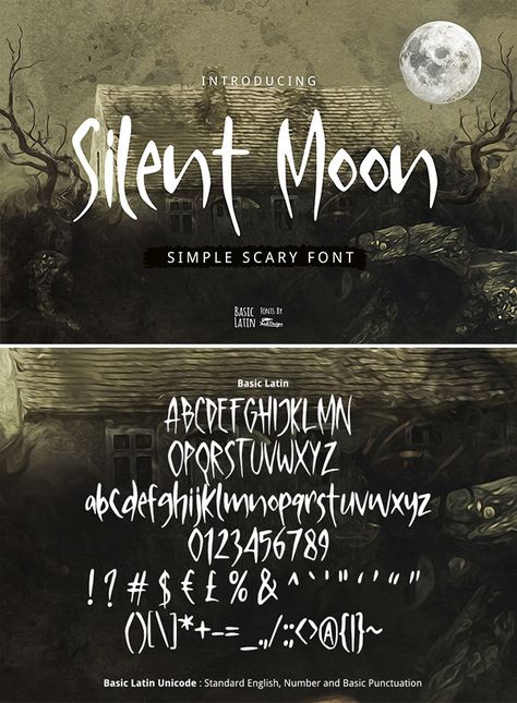 Moon Font, Scary Font, Quotes Logo, Logo Tutorial, Calligraphy Script Fonts, Beautiful Letters, Latest Fonts, Graphic Design Blog, Font Graphic