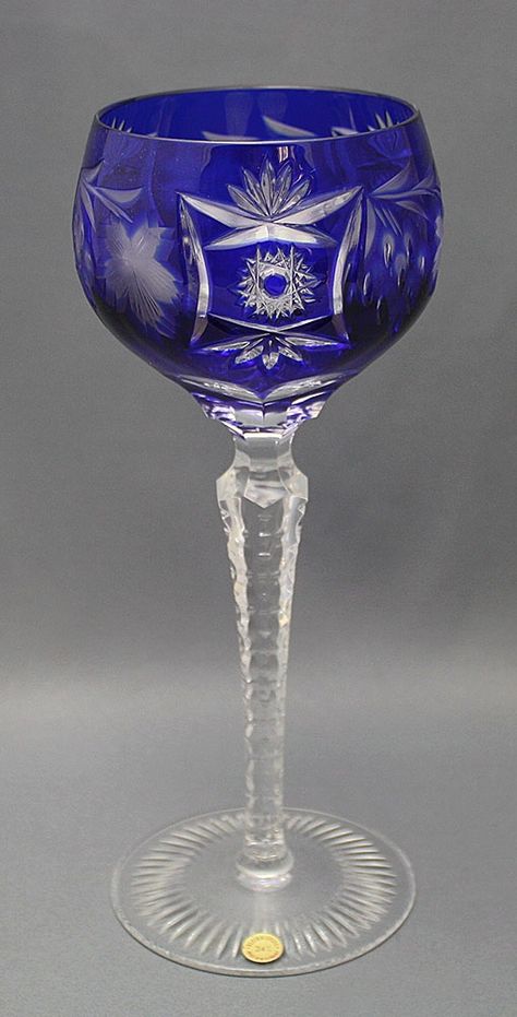 Crystal wine glass, Nachtmann, West Germany | Shopping Place for Friends of Old Antique Dishware - Dishwareheaven.com Stones Fireplace, Germany Shopping, Antique Wine Glass, Cobalt Glassware, Crystal Glassware Antiques, Gold Kitchen Accessories, Vintage Furniture Design, Glass Rocks, Blue Glassware