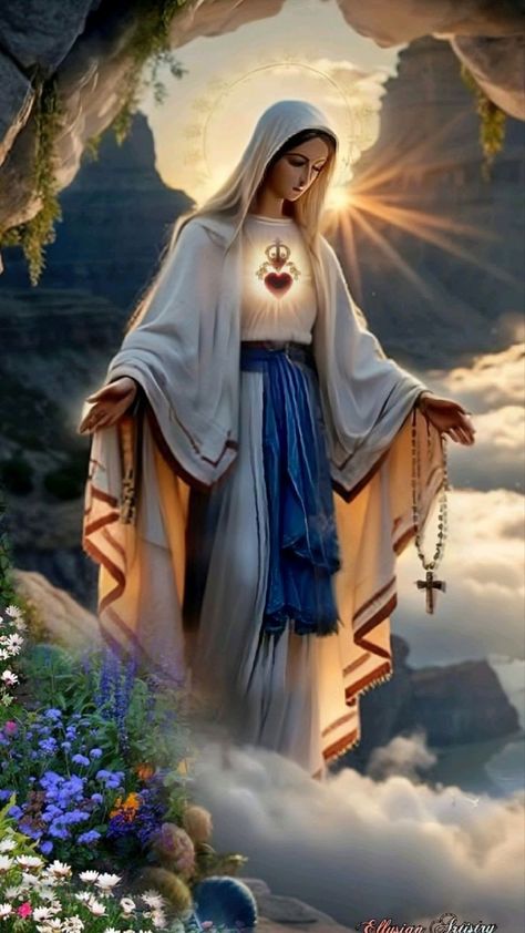 Coronation Of The Blessed Virgin Mary, Mother Mary Wallpaper, Virgin Mary Picture, Immaculate Mary, Jesus Christ Face, Mary Jesus Mother, Mother Mary Pictures, Blessed Mother Statue, Pray More