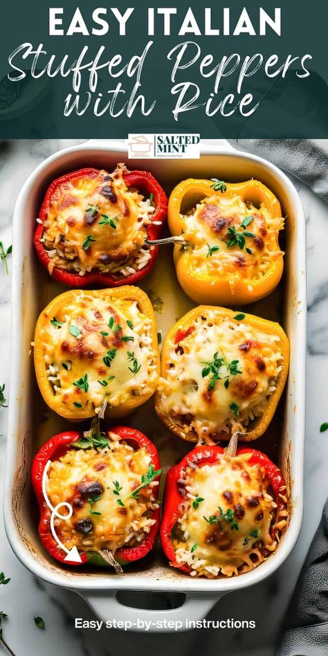 Rotel Stuffed Bell Peppers, Cheesy Stuffed Bell Peppers, Low Cal Stuffed Peppers, Persian Stuffed Peppers, Stuffed Peppers Oven Baked, Stuffed Bell Peppers With Marinara Sauce, Stuffed Peppers With Minute Rice, Stuffed Bell Peppers With Sweet Italian Sausage, Spanish Rice Stuffed Peppers