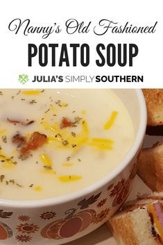 Classic Potato Soup Recipe, Old Fashioned Potato Soup, Homemade Potato Soup, Slow Cooker Baking, Instant Potatoes, Turkey Broth, Creamy Potato Soup, Baked Potato Soup, Potato Soup Recipe