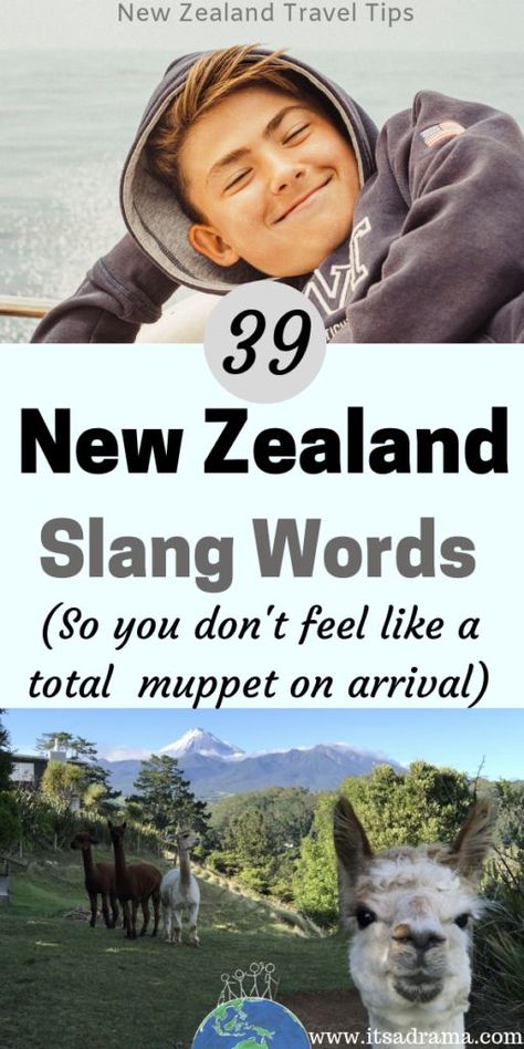 New Zealand travel tips. Learn some New Zealand slang words and you'll be taken for a kiwi by the end of your trip! #newzealand #newzealandtraveltips #slangwords New Zealand Itinerary, New Zealand Adventure, New Zealand Travel Guide, Moving To New Zealand, Living In New Zealand, Visit New Zealand, Mexico Travel Destinations, New Zealand South Island, New Zealand North