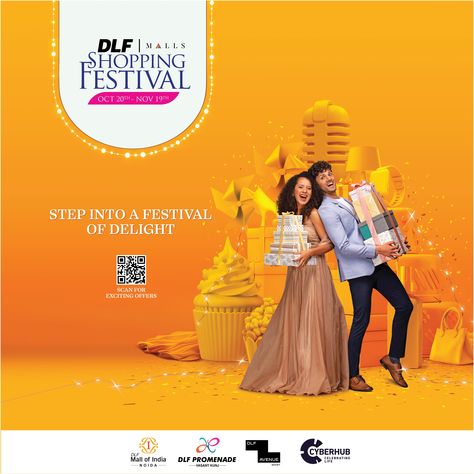 DLF Malls kicks off the festive season with the first ever ‘DLF Malls Shopping Festival’ Diwali Gift Hampers, Tri Cities, Country Design, Indian Fashion Designers, Retail Space, Creative Ads, Fashion Line, Retail Therapy, Event Calendar