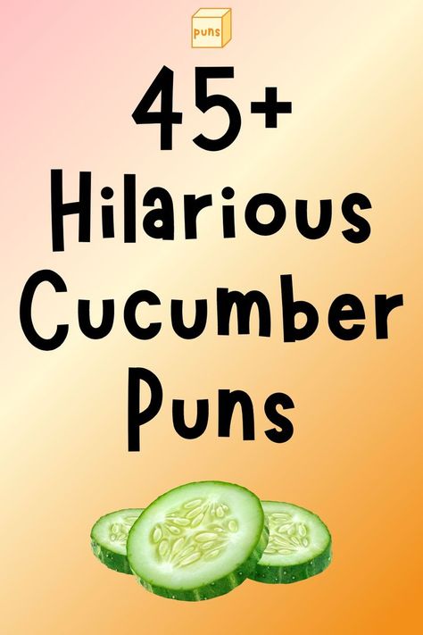 Cucumbers help with hydration and offer a crunch in salads. Next time you see or eat one, remember cucumber puns for a good laugh. Cucumber Jokes, Cucumber Quotes, Basil Puns, Water Puns Funny, Cute Cucumber, Salad Puns, Salad Jokes, Cool As A Cucumber, Pun Captions