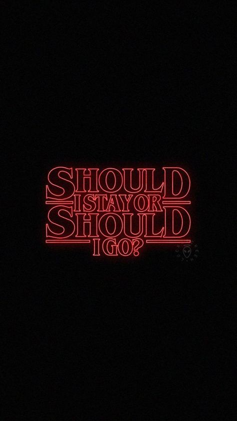 Should I Stay, Bobby Brown, Millie Bobby Brown, Neon Sign, Stranger Things, Neon, Wallpapers, Tumblr, Red