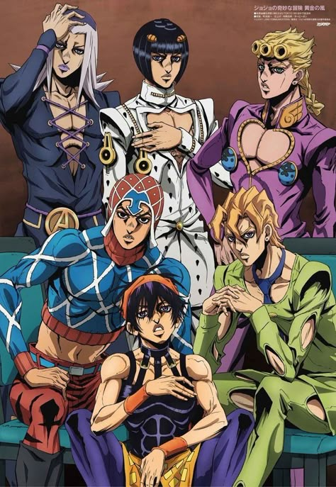 Jojo's Bizarre Adventure part 4 Golden Wind coming to Netflix in April - The Fanboy SEO Jojo Bizarro, Jojo's Bizarre Adventure Characters, Jojo Jojo, Jojo's Adventure, Jojo Parts, Anime Canvas Art, Anime Store, Jojo's Bizarre Adventure Anime, Jojo Anime