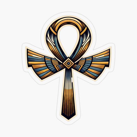 Ankh Logo Design, Ancient Egypt Stickers, Egyptian Signs, Egyptian Stickers, Egyptian Logo, Pharaonic Symbols, Pharaonic Design, Egypt Logo, Cake Paintings