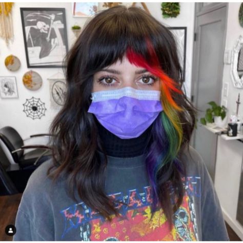 Dyed Bangs, Color Block Hair, Peekaboo Hair, Audrey Tautou, Extension Hair, Fringe Hairstyles, Hair Inspiration Color, Hair Inspo Color, Hair Envy