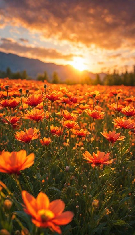 Sunrise Scripture, Poppy Photography, Pictures Of The Sun, Country Sunset, Field Of Poppies, Good Morning Flowers Rose, Fleur Orange, Native American Pictures, Pretty Landscapes