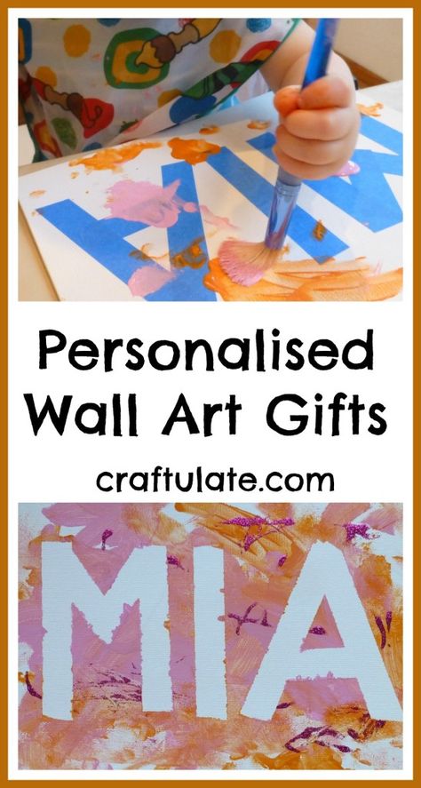 Personalised Wall Art, Letter Crafts, Toddler Arts And Crafts, Daycare Activities, Daycare Crafts, Toddler Art, Toddler Learning Activities, Color Theme, Personalized Wall