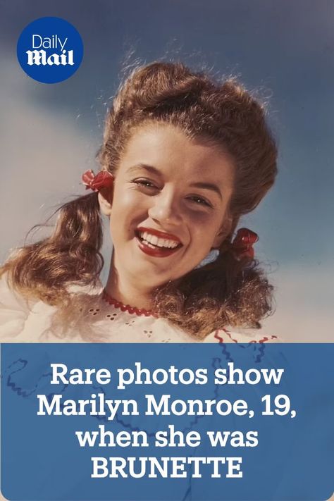 Rare Marilyn Monroe Pictures, Marilyn Monroe Brunette, Young Marilyn Monroe, Rare Marilyn Monroe, Blonde Bombshell, Rare Photos, Marilyn Monroe, Sanders, Blonde