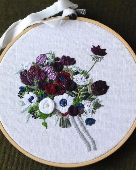 Back in 2020 I started @harebellandheather creating embroidered versions of bridal bouquets. This is something I still love doing and I have been lucky enough to embroider some gorgeous bouquets. This is just a selection that are currently on my phone. A lovely keepsake and a different way to preserve your bouquet. Please pop over to my other page for more details and other embroideries. X Bridal Bouquets, My Phone, Bridal Bouquet, Bouquets, Cross Stitch, Embroidery, Instagram Posts, Instagram