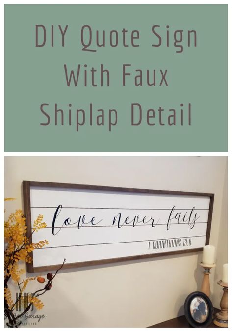 DIY Quote Sign with Faux Shiplap Detail Rustic Buffet Tables, Lisa Family, Rustic Buffet, Teeth Pictures, Shiplap Sign, Decor Business, Diy Quotes, Diy Boho Decor, Diy Shiplap