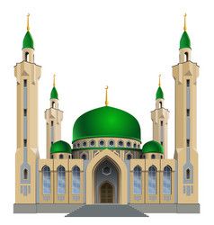 Background Masjid, Small Mosque, Mosque Building, Beautiful Masjid, Islamic Mosque, Memory Quotes, Mosque Vector, Green Dome, Fashion Background